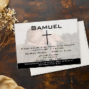 Search for modern baby dedication invitations Black and white