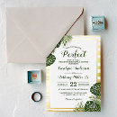 Search for hawaiian rehearsal dinner invitations Palm leaves