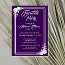 Search for womans purple retirement party invitations Retired