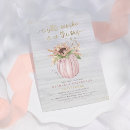Search for pink gold pumpkin invitations Girl