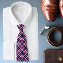 Search for red white and blue ties Tartan