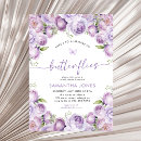 Search for purple butterfly bridal shower invitations Wildflowers