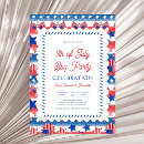 Search for modern 4th of july invitations Red white and blue