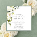Search for green and white bridal shower invitations Calligraphy
