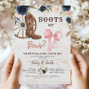 Search for wood gender reveal invitations Boots or bows