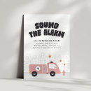 Search for fire truck birthday invitations Sound the alarm