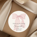Search for pink bow thank you stickers Script