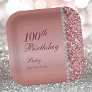 Search for 100th birthday plates Glitter