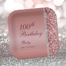 Search for 100th birthday plates Glitter