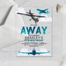 Search for aviation birthday invitations Watercolor
