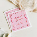 Search for fun cocktail wedding napkins Typography