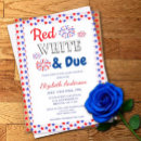 Search for red white baby shower invitations Usa