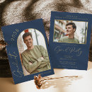 Search for blue graduation invitations Navy blue gold
