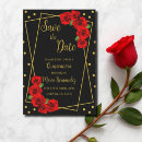 Search for red gold save the dates Script typography