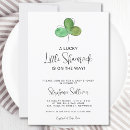 Search for clover baby shower invitations Lucky little shamrock