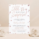 Search for rose gold surprise birthday invitations Trendy