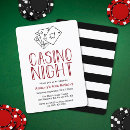 Search for casino night birthday invitations Black and red