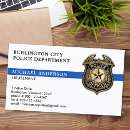 Search for police badge business cards Thin blue line