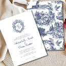 Search for toile wedding invitations Monogram crest