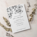 Search for anemone flower wedding invitations Black