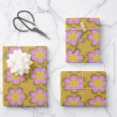 Search for violet flower wrapping paper Retro