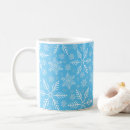 Search for blue and white snowflakes mugs Snowy