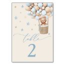 Search for teddy bear table cards Boy baby shower