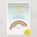 Search for sky blue birthday invitations Rainbow