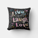 Search for live laugh love cushions Black
