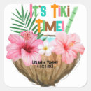 Search for tropical coconut stickers Hibiscus