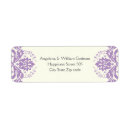 Search for damask wedding return address labels Vintage