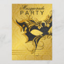 Search for black and gold masquerade party invitations Vintage