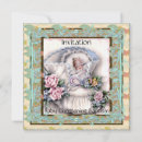 Search for teal christening invitations Vintage