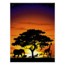 Search for african animals posters Sunset