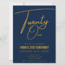 Search for blue 21st birthday invitations Chic
