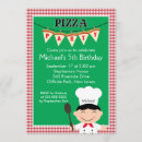 Search for pizza chef birthday invitations Boy