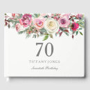 Search for 70th birthday guest books Floral