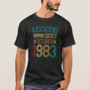Search for legend since 1983 tshirts Retro