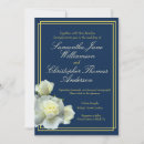 Search for rose gold and navy blue wedding invitations Classic