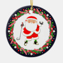 Search for golfing santa claus christmas tree decorations Golfer