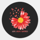 Search for heart disease ribbon stickers Red