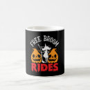 Search for witch on broom mugs Trick or treat