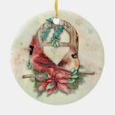 Search for cardinal bird christmas tree decorations Winter birds