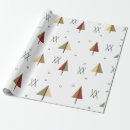 Search for snowy trees wrapping paper Retro