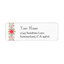 Search for red daisy return address labels Daisies