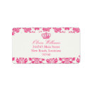 Search for princess crown return address labels Elegant