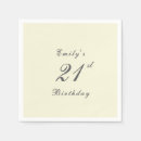 Search for 21st birthday napkins Typography