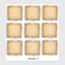 Search for old parchment paper stickers Rustic