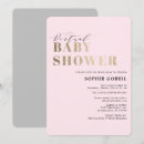 Search for blush pink gold baby shower invitations Simple