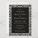 Search for black gold damask wedding invitations Elegant
